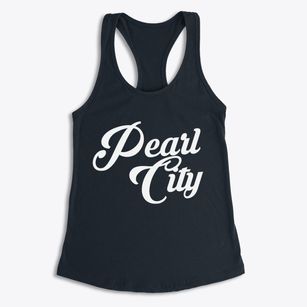Pearl City Hawaii Vintage Team Women's Racerback Tank
