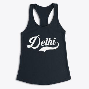 Delhi Louisiana Vintage Team Women's Racerback Tank