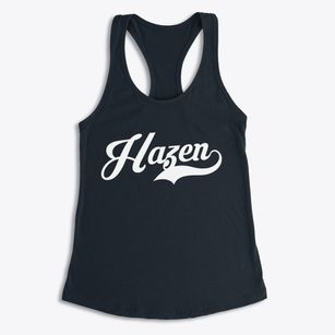 Hazen North Dakota Vintage Team Women's Racerback Tank