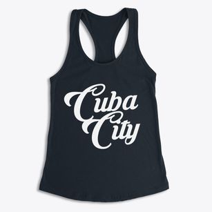 Cuba City Wisconsin Vintage Team Women's Racerback Tank