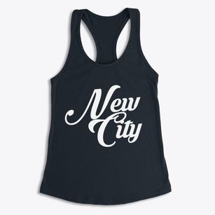 New City New York Vintage Team Women's Racerback Tank