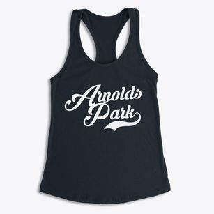 Arnolds Park Iowa Vintage Team Women's Racerback Tank