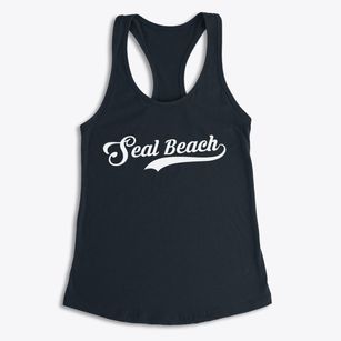 Seal Beach California Vintage Team Women's Racerback Tank
