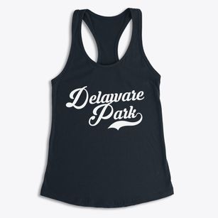 Delaware Park New Jersey Vintage Team Women's Racerback Tank