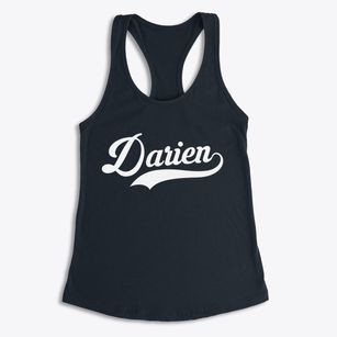 Darien Connecticut Vintage Team Women's Racerback Tank