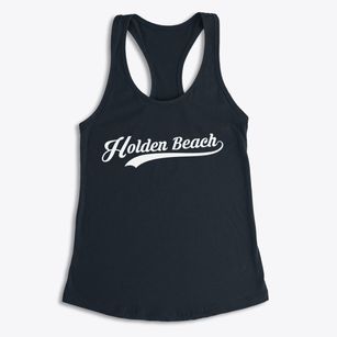 Holden Beach North Carolina Vintage Team Women's Racerback Tank