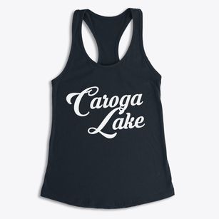 Caroga Lake New York Vintage Team Women's Racerback Tank
