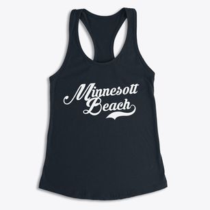 Minnesott Beach North Carolina Vintage Team Women's Racerback Tank