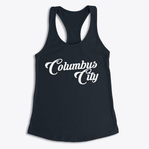 Columbus City Iowa Vintage Team Women's Racerback Tank