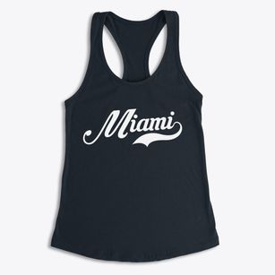 Miami Florida Vintage Team Women's Racerback Tank