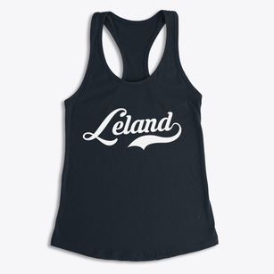 Leland Iowa Vintage Team Women's Racerback Tank