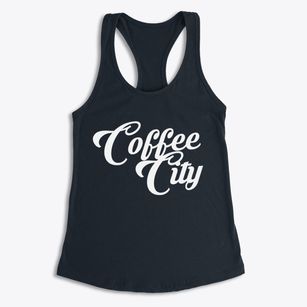 Coffee City Texas Vintage Team Women's Racerback Tank