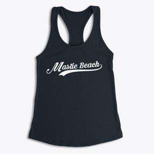 Mastic Beach New York Vintage Team Women's Racerback Tank