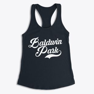 Baldwin Park Missouri Vintage Team Women's Racerback Tank