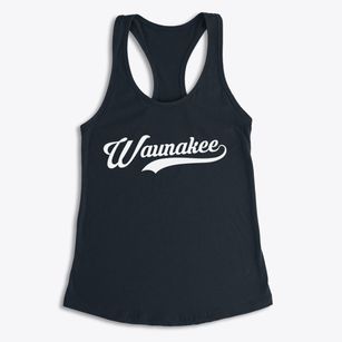 Waunakee Wisconsin Vintage Team Women's Racerback Tank