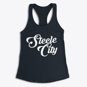 Steele City Nebraska Vintage Team Women's Racerback Tank