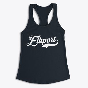 Elkport Iowa Vintage Team Women's Racerback Tank