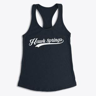 Hawk Springs Wyoming Vintage Team Women's Racerback Tank
