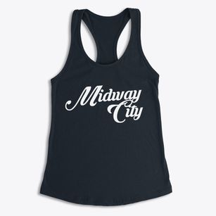 Midway City California Vintage Team Women's Racerback Tank