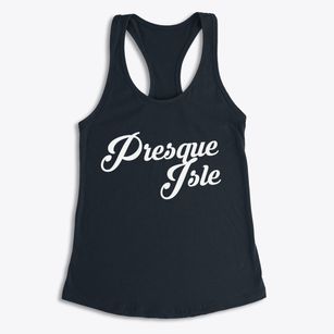 Presque Isle Maine Vintage Team Women's Racerback Tank