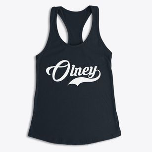 Olney Illinois Vintage Team Women's Racerback Tank