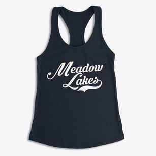 Meadow Lakes Alaska Vintage Team Women's Racerback Tank