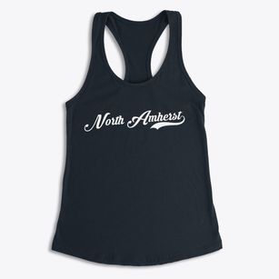North Amherst Massachusetts Vintage Team Women's Racerback Tank