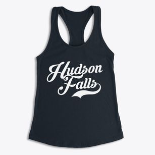 Hudson Falls New York Vintage Team Women's Racerback Tank