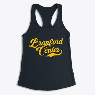 Branford Center Connecticut Vintage Team Women's Racerback Tank