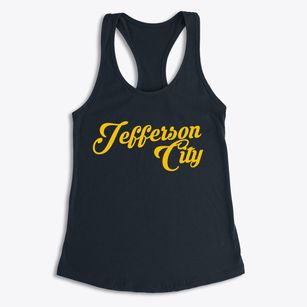 Jefferson City Missouri Vintage Team Women's Racerback Tank