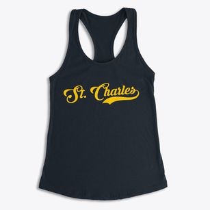 St. Charles Illinois Vintage Team Women's Racerback Tank