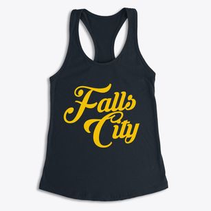 Falls City Oregon Vintage Team Women's Racerback Tank