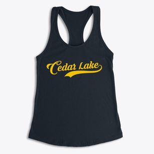 Cedar Lake Wisconsin Vintage Team Women's Racerback Tank
