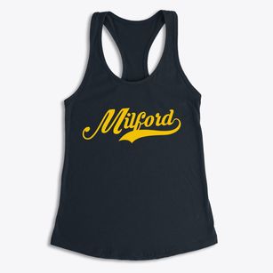 Milford New Hampshire Vintage Team Women's Racerback Tank