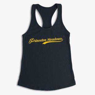 Princeton Meadows New Jersey Vintage Team Women's Racerback Tank