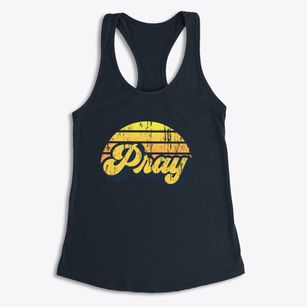 Pray Montana Sublime Sunset Women's Racerback Tank