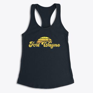 Fort Wayne Indiana Sublime Sunset Women's Racerback Tank