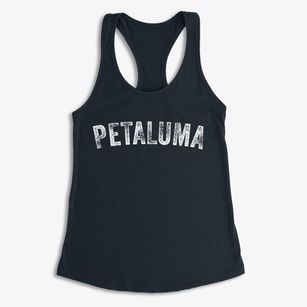 Petaluma California Timeless Retro Women's Racerback Tank