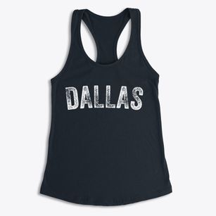 Dallas Pennsylvania Timeless Retro Women's Racerback Tank