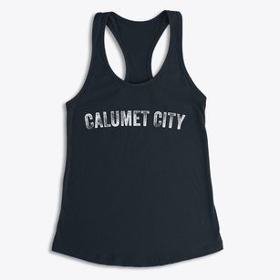 Calumet City Illinois Timeless Retro Women's Racerback Tank