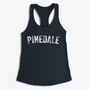 Pinedale Wyoming Timeless Retro Women's Racerback Tank