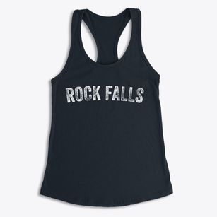 Rock Falls Iowa Timeless Retro Women's Racerback Tank