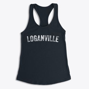 Loganville Georgia Timeless Retro Women's Racerback Tank