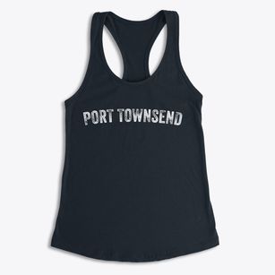 Port Townsend Washington Timeless Retro Women's Racerback Tank