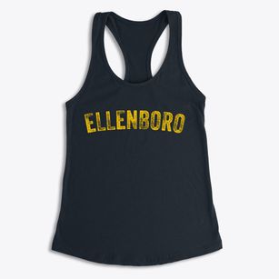 Ellenboro North Carolina Timeless Retro Women's Racerback Tank