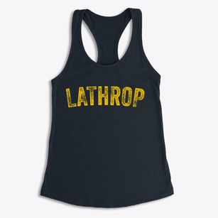 Lathrop California Timeless Retro Women's Racerback Tank