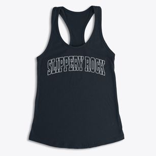 Slippery Rock Pennsylvania Trendy Block Women's Racerback Tank