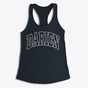 Darien Connecticut Trendy Block Women's Racerback Tank
