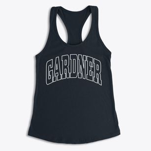 Gardner Massachusetts Trendy Block Women's Racerback Tank