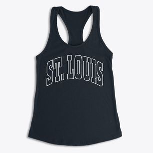 St. Louis Michigan Trendy Block Women's Racerback Tank